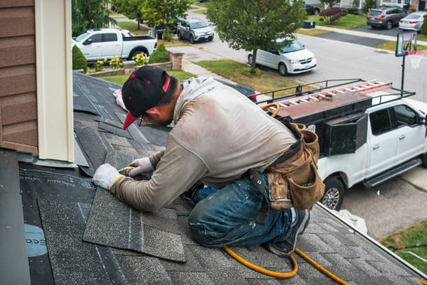 Professional Roofing technician working in Branchville, NJ